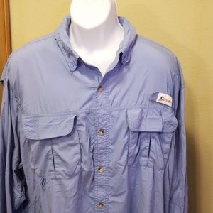 3XL  Long sleeve fishing shirt blue by world wide